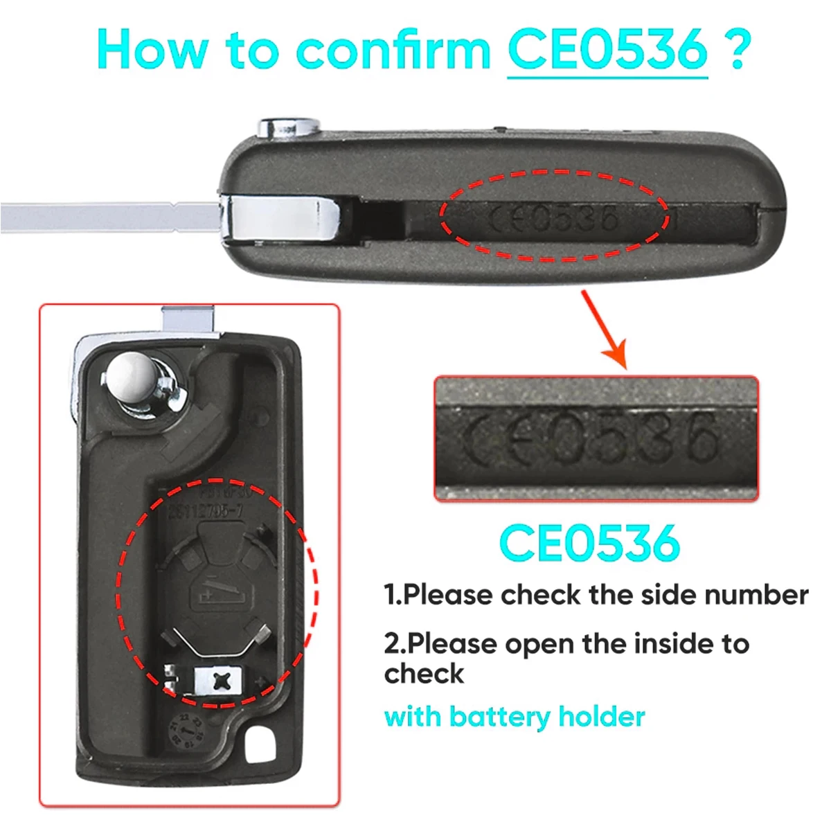 LIXIANG With battery holder CE0536 Modified Car Key For Peugeot 306 407 807 Partner For Citroen Coupe VTR C2 C4 C5 C6 shell