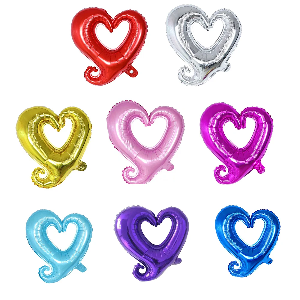 

20pcs Multicolor Hollow Heart Foil Balloons - 18 Inch Love Balloons for Wedding, Valentine's Day, Romantic Party Decorations