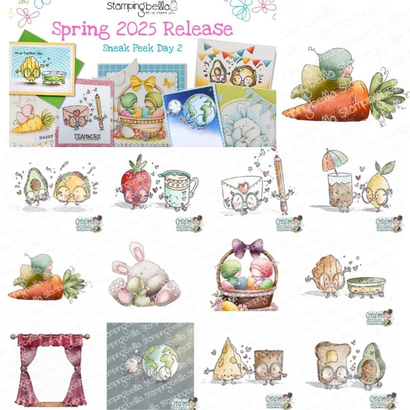 2025 cesta de Pascua galletas de queso Luna limonada fresas sello de silicona plantilla para álbum de fotos tarjeta DIY papel en relieve