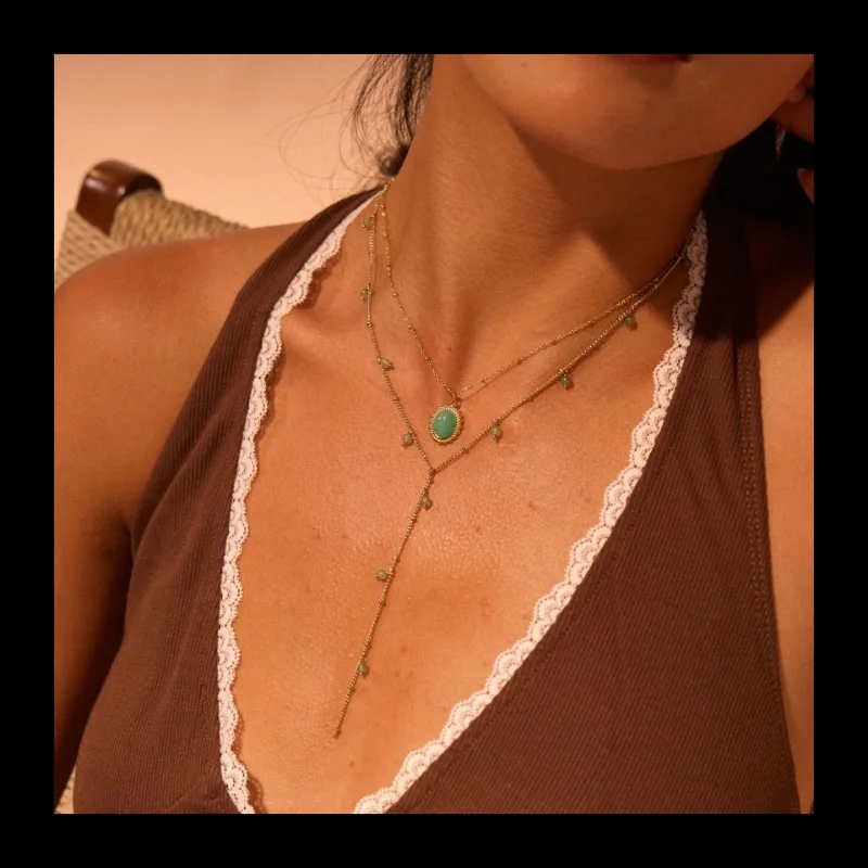 

Темпераментный натуральный камень Dongling Stone Подвеска Дизайн Sense Ожерелье из нержавеющей стали High Sense Light Роскошные ювелирные изделия