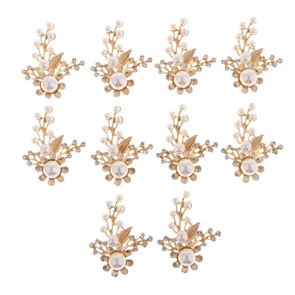 10pcs Rhinestone Embellishments for Hair Bows, Hair Clip, , Wedding Dress, Brooches Decorations