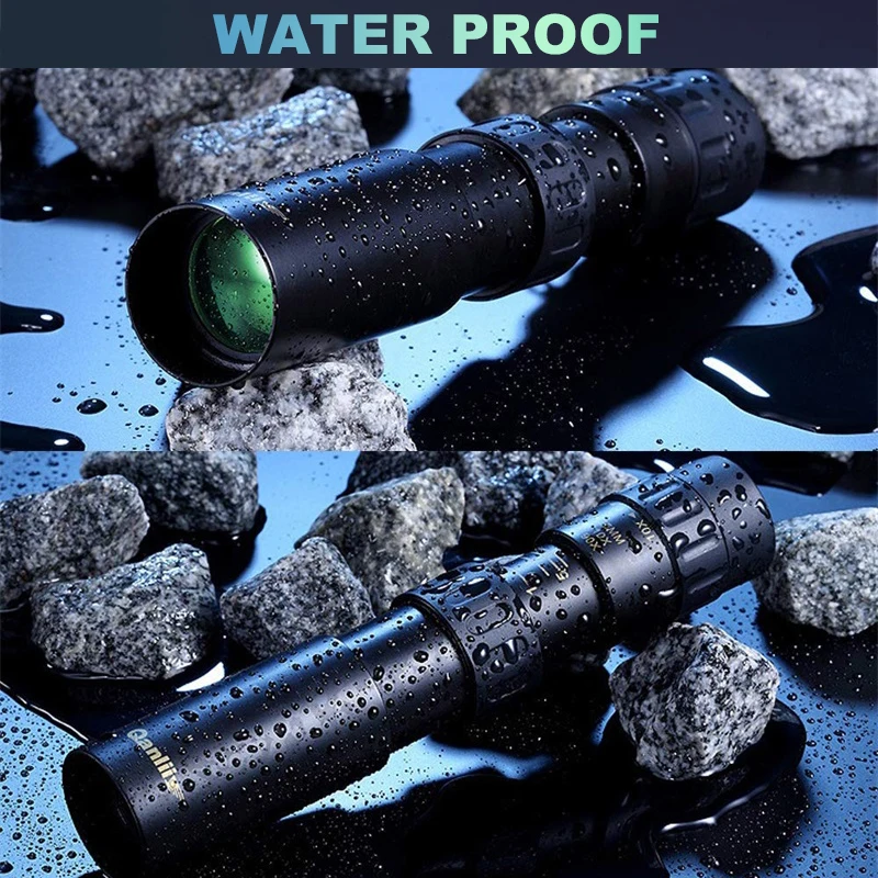 10-300x40 Zoom Telescope HD 4K Portable Strong Binoculars Long Range Professional Monocular BAK4-Prisms For Hunting Camping