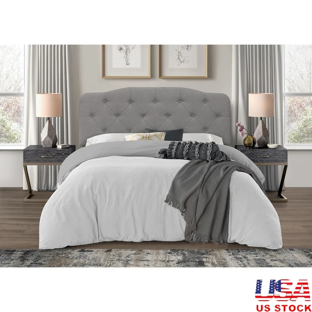 

Adjustable Twin Button-tufted Upholstered Headboard with Sturdy Metal Frame and Plush Foam Padding Bedroom Décor