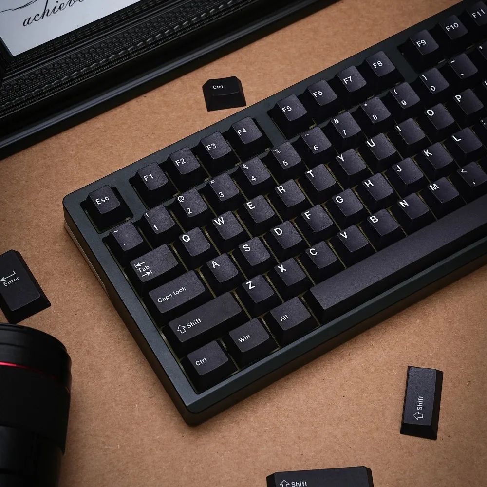 WOB/BOW PBT Cherry Keycaps Korean German French Spanish Abnt2 Russian Keycap Dye Sub For Mechanical Keyboard Gaming Custom White