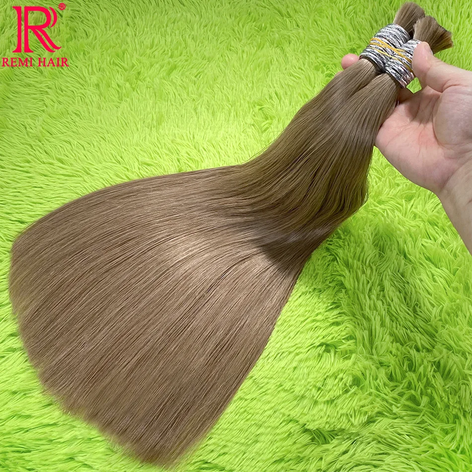 Capelli umani vietnamiti sfusi senza trama estensioni dei capelli vergini non trattati lisci intrecciare i capelli che tessono i capelli delle donne originali umane