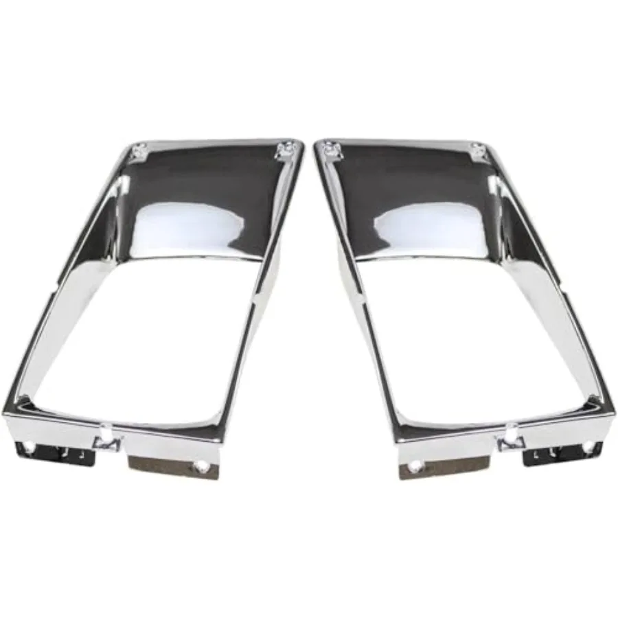 

2 X Headlight Bezel Chrome Compatible With 1987-2003 International 9400 8200 8300 4700 4800 4900 ; Replacement For 1661763C1166