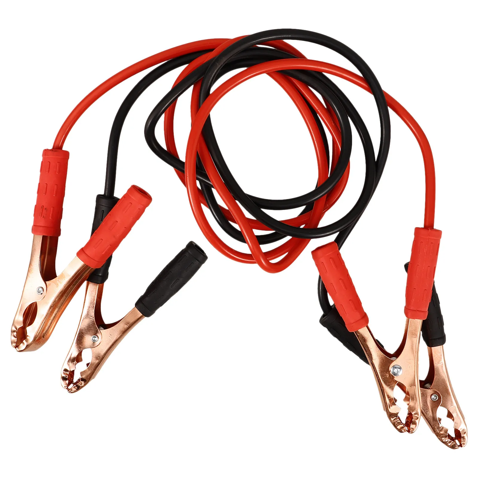 

Комплект из 2-х кабелей-перемычек для автомобиля: медные зажимы с резиновой изоляцией, стабильный выход тока, замена кабелей для пускового устройства автомобиля