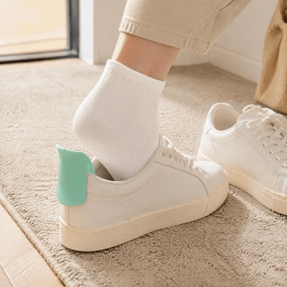 Light Weight 3D Printed Shoe Helper Curved Form Hang Hole Shoe Puller Portable Heel Guard Shoe Aid Home Usage