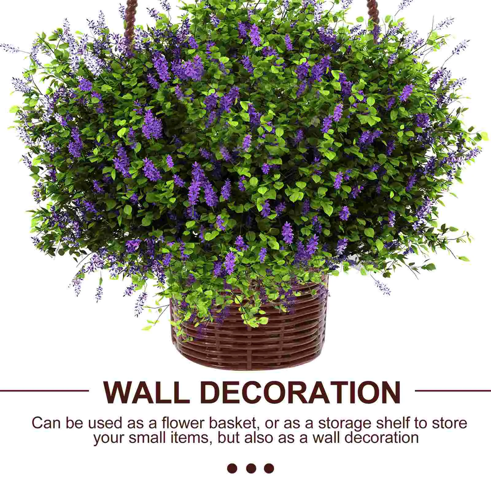 

3 Pcs Plant Stand Rattan Wall Hanging Flower Basket Plastic Pots Housewarming Gift Flowerpot Baskets Storage Brown Versatile