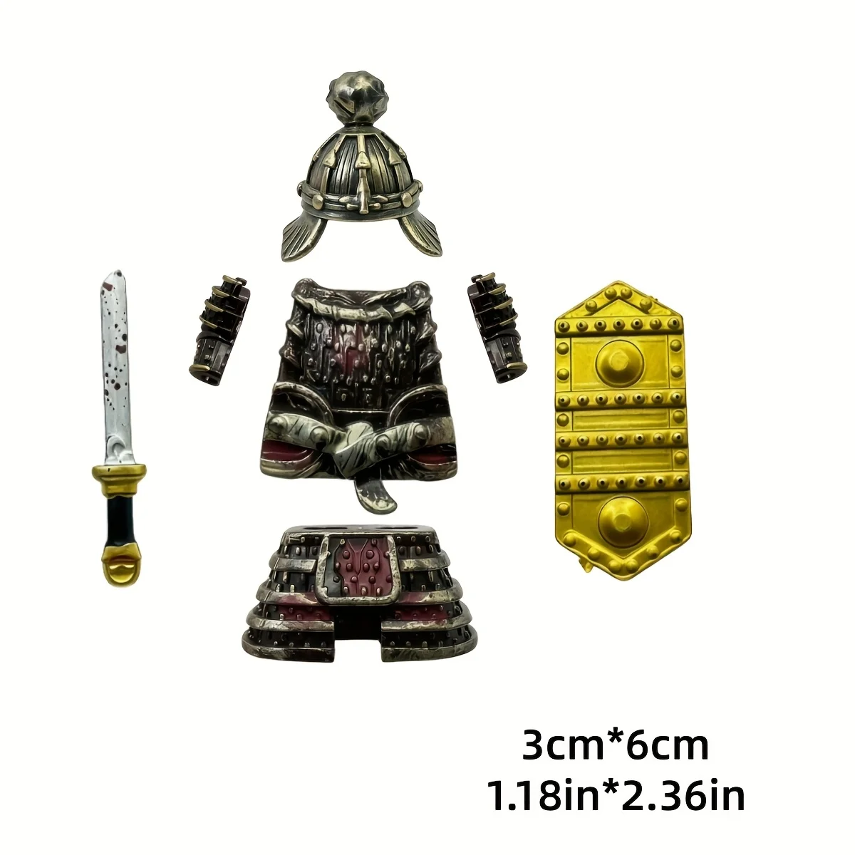 Figurines d'assemblage de modèles de soldats dorés de la dynastie Tang médiévale Xuanjia, adaptées aux cadeaux d'Halloween/cadeaux de Noël/cadeaux de pâques/cadeaux de Thanksgiving/cadeaux d'anniversaire, décorations parfaites pour la maison