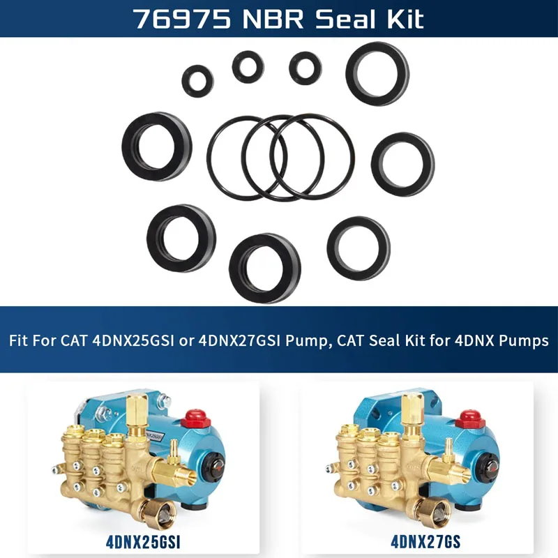 YMT 76975 Seal Kit CAT Seal Kit for 4DNX Pumps for Replacement CAT 4DNX25GSI & 4DNX27GSI Pump Servicing Seals Model (12Pcs/Set)