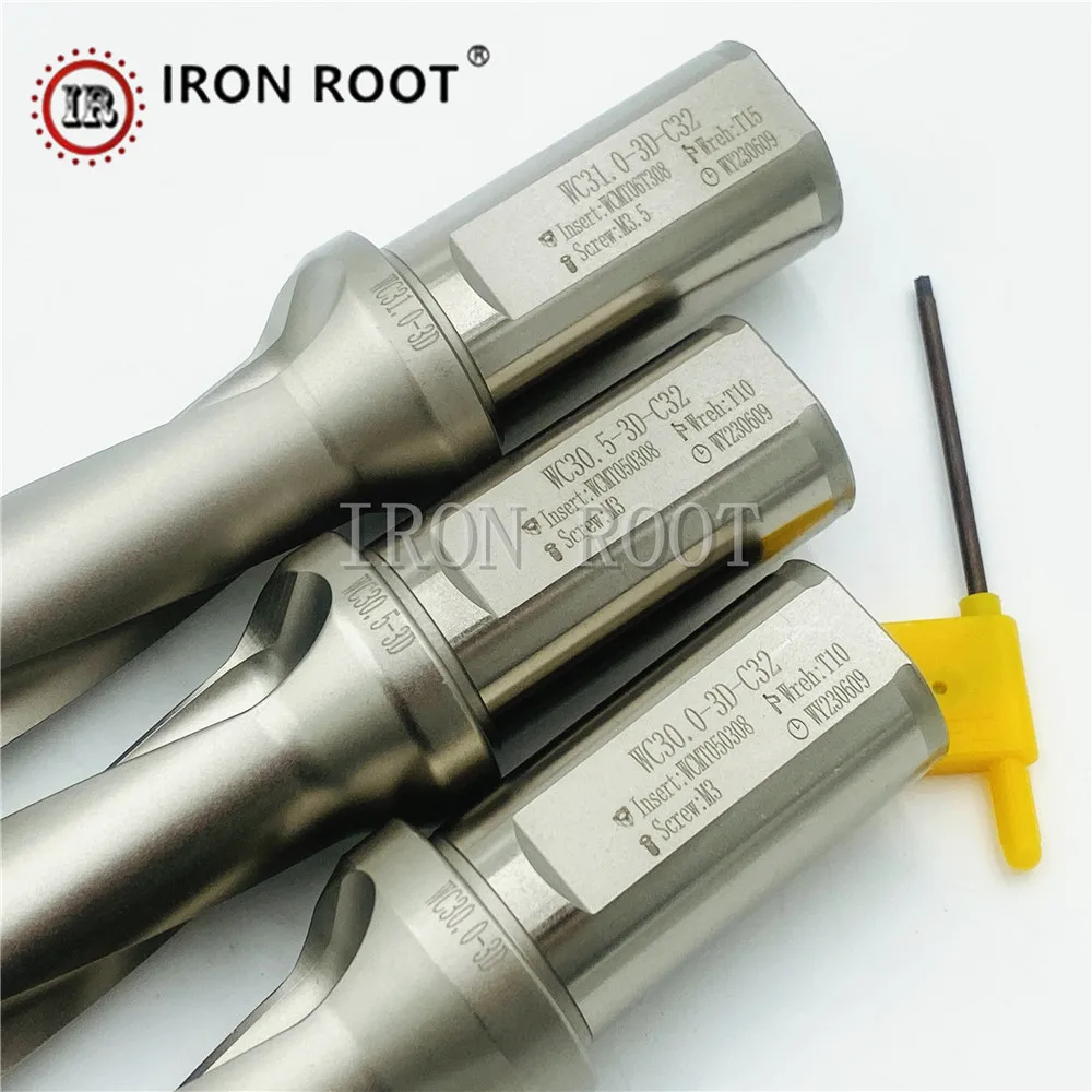 IRON ROOT WC Power Drill, Metal Drill Bit C32 Shank 24mm-30.5mm 2D, Lathe and CNC Machine Tooling. Suitable for WCMX050308