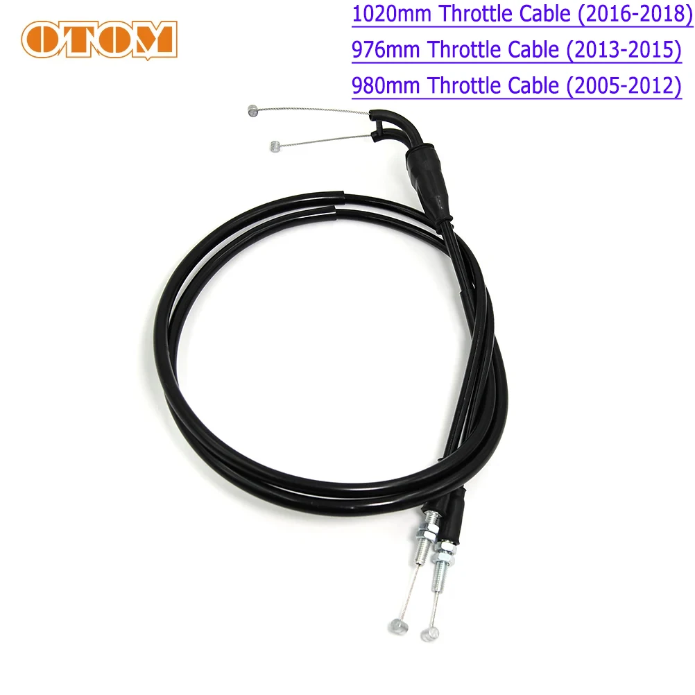 OTOM Motorcycle Throttle Cable For KTM HUSQVARNA EXC SXF XC FE FS Rope Brake Oil Accelerator Control Wire Line 976-1020mm Length