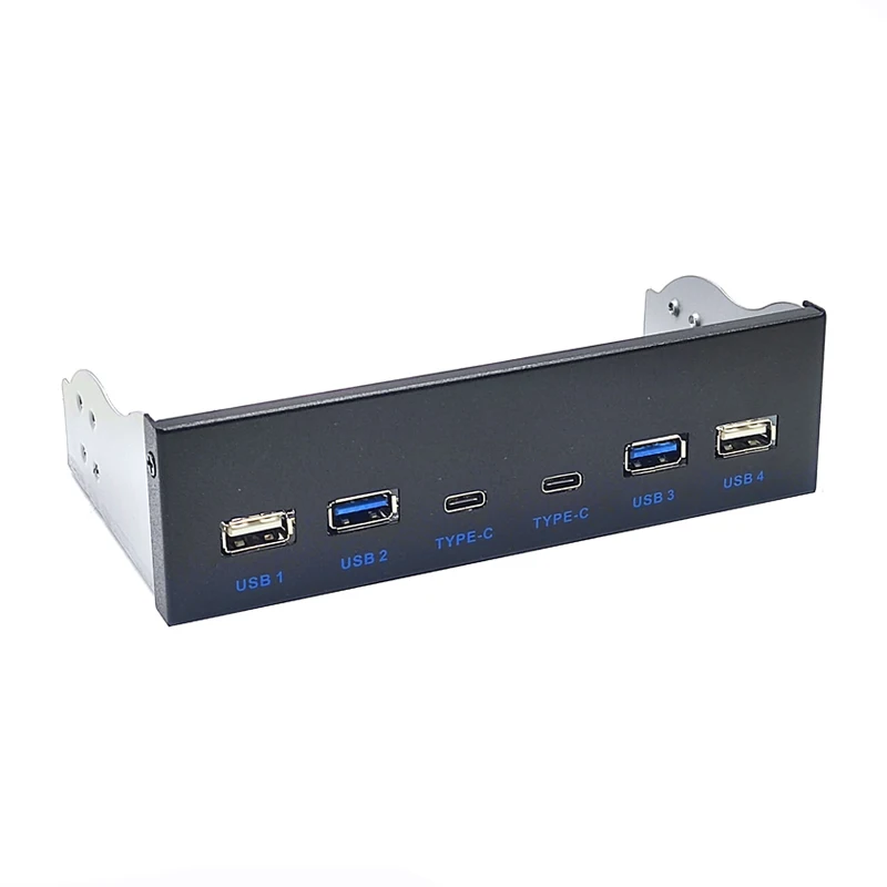 Imagem -05 - Painel Frontal para Desktop Cd-rom Drive Bay Usb 3.0 tipo c 5.25 Usb3.0 3.2 19pin Usb2.0 9pin 2x Usb tipo c