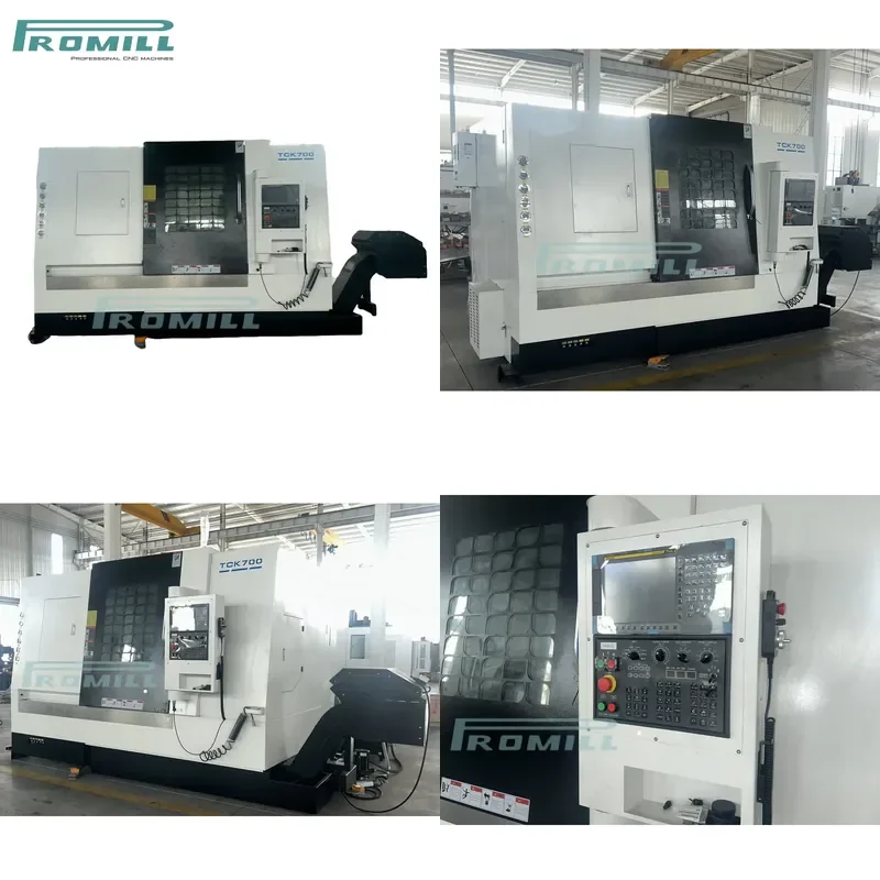 HCY PROMILL Horizontal Metal Lathe TCK700 CNC Slant Bed Lathe // Control