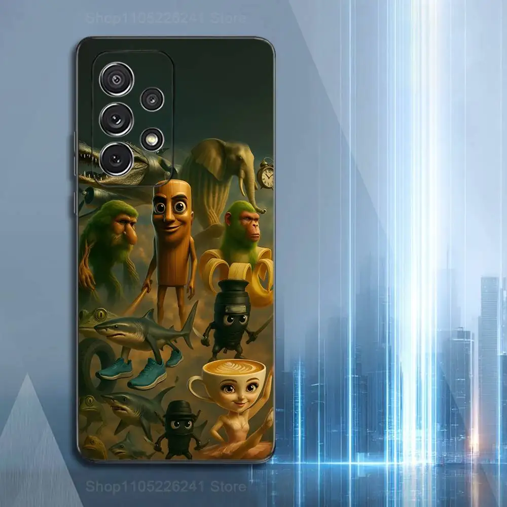 Чехол для телефона Art B-Brainrot T-Tralalero для Samsung S22, S21, S20, S10, S9, S25, S24, S23, Ultra,FE, Plus, Lite, мягкий силиконовый черный