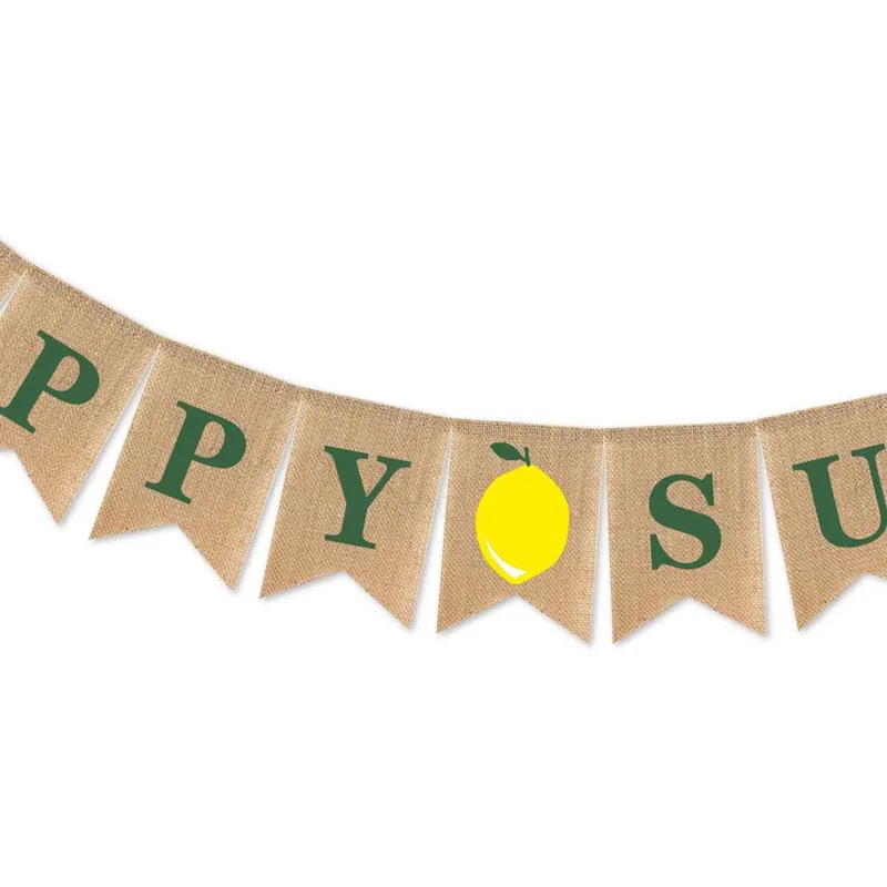 Happy Sukkot flags, holiday party supplies, fruit wreaths for celebration decorations