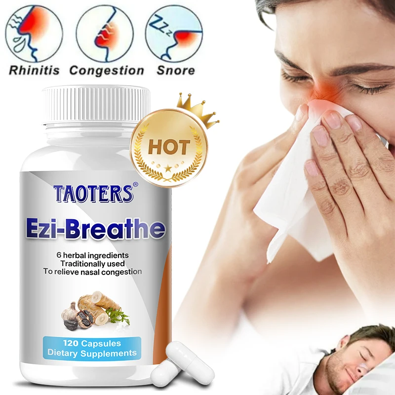 

Ezi-Breathe Capsules - 6-in-1 Bronchial, Respiratory Health Immune & Digestion Support, Promotes Detoxification, Lung Cleansing