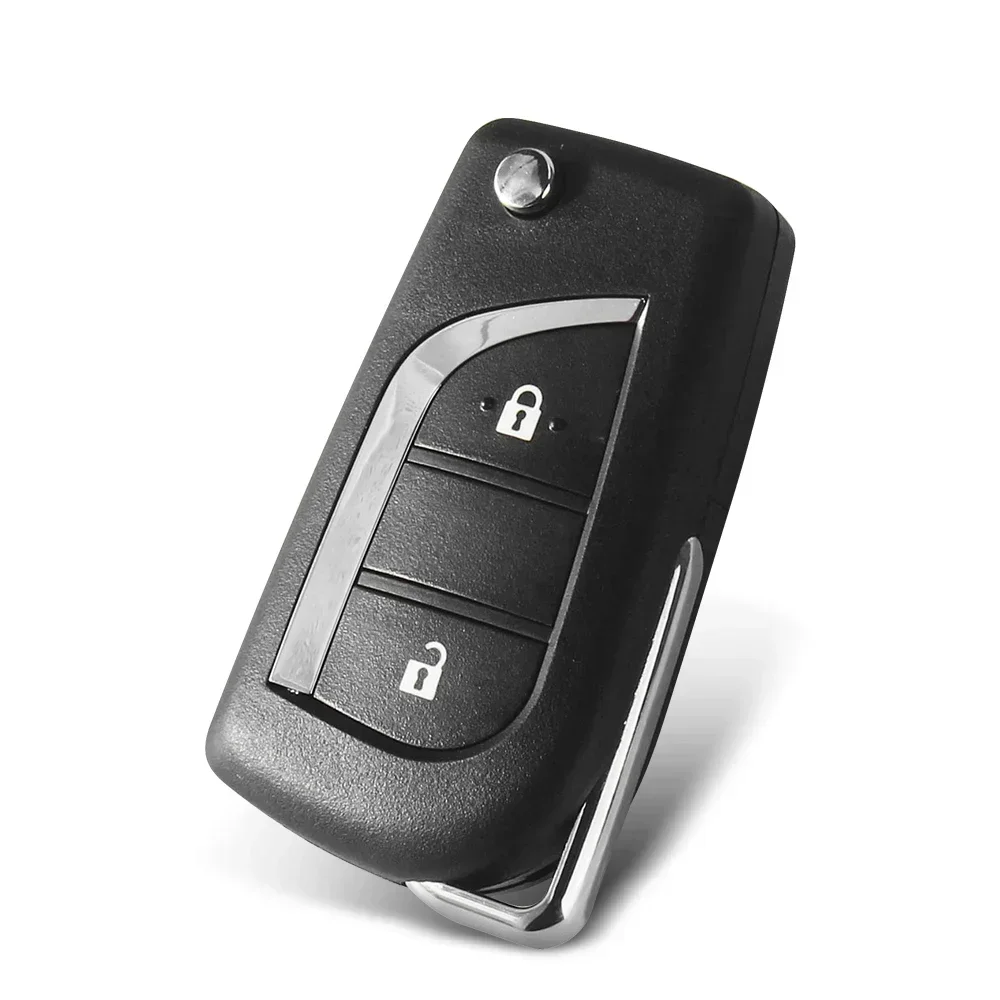 KEYYOU For Toyota Levin Camry Reiz Highlander Corolla Toy43/Toy48 key Blade Folding Flip 2/3 Button Key Shell Case