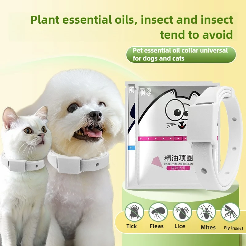 Pet Essential Oil Flea Collar Mosquito Insect Repellent Washable Cat Collar Dog Collar Anti Tick Pet Insect Repellent