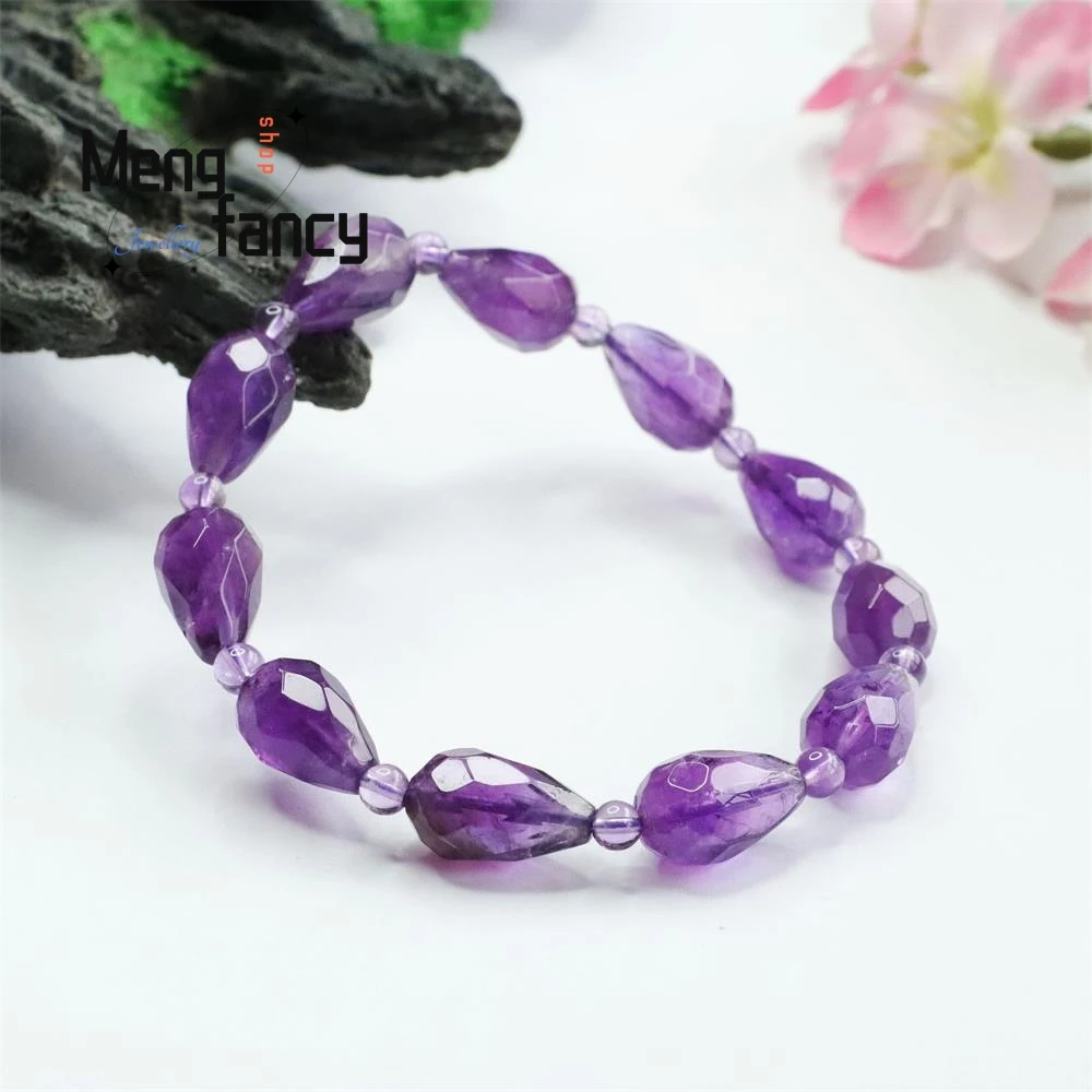 Natural Amethyst Strand Cut Teardrop Best Selling Bracelet Sexy Young Girls Simple High-grade Exquisite Fashion Luxury Jewellery