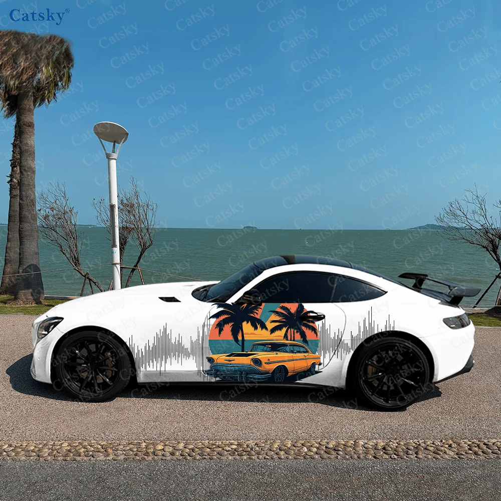 

Винтажные наклейки для авто из ПВХ, водонепроницаемые и устойчивые к царапинам, самоклеящиеся, аксессуар для автомобиля, подарок