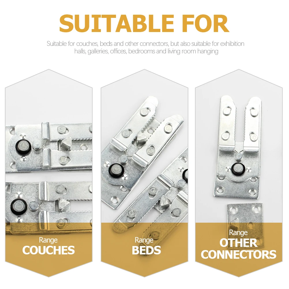 4pcs Sectional Couch Connectors Metal niture Connectors Heavy Duty Sofa Connection Brackets Interlocking Sofa Linking Parts