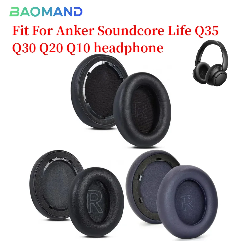 

1 Pair Replacement Foam Ear Pads Pillow Cushion Cover for Anker Soundcore Life Q35 Q30 Q20 Q10 Headphone Headset