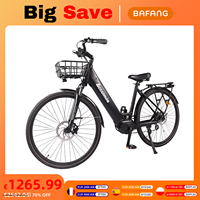 2024 Upgraded Accolmile City Ebike Women's Bicycle Urban Trekking Electric Bike BAFANG M200 Torque Mid Motor Adult Pedelec