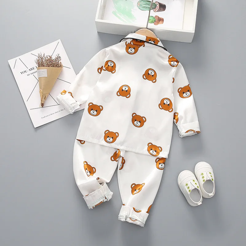 New Spring Autumn Baby Girl Clothes Children Boys Cartoon Sleepwear Shirt Pants 2Pcs/Sets Toddler Casual Costume Kids Pajamas