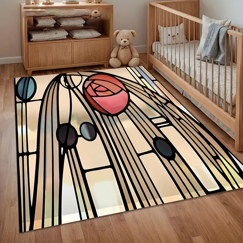 Entry Rugs Abstract Painting Alfombra Carpets for Living Room Home Bedroom Decor Floor Mat Soft Carpet Chair Rug Gift Hogar