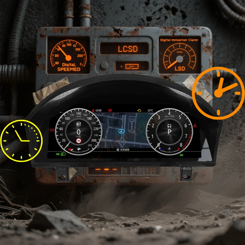 

12,3-дюймовый для Land Rover Range Rover V8 2002-2012, цифровой кластерный прибор, кабинет, спидометр, приборная панель, полный ЖК-дисплей, авто