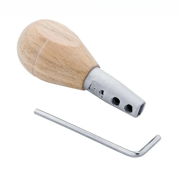 

Adjustable blade head carved with gold wood handle