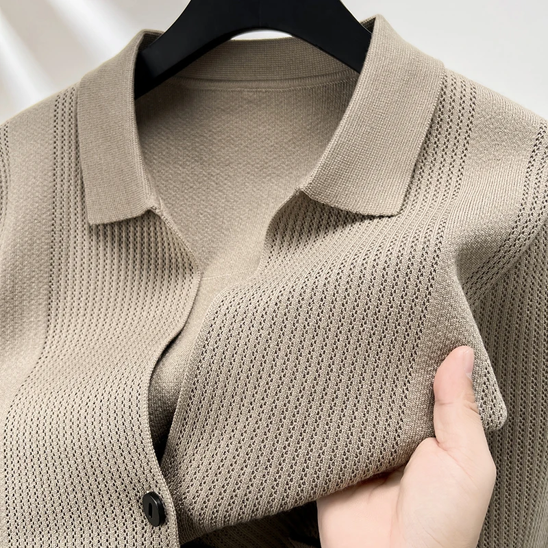 

Высококачественный брендовый мужской свитер-кардиган, пальто, осень-зима, новая модная деловая теплая вязаная куртка с 3D карманами и лацканами