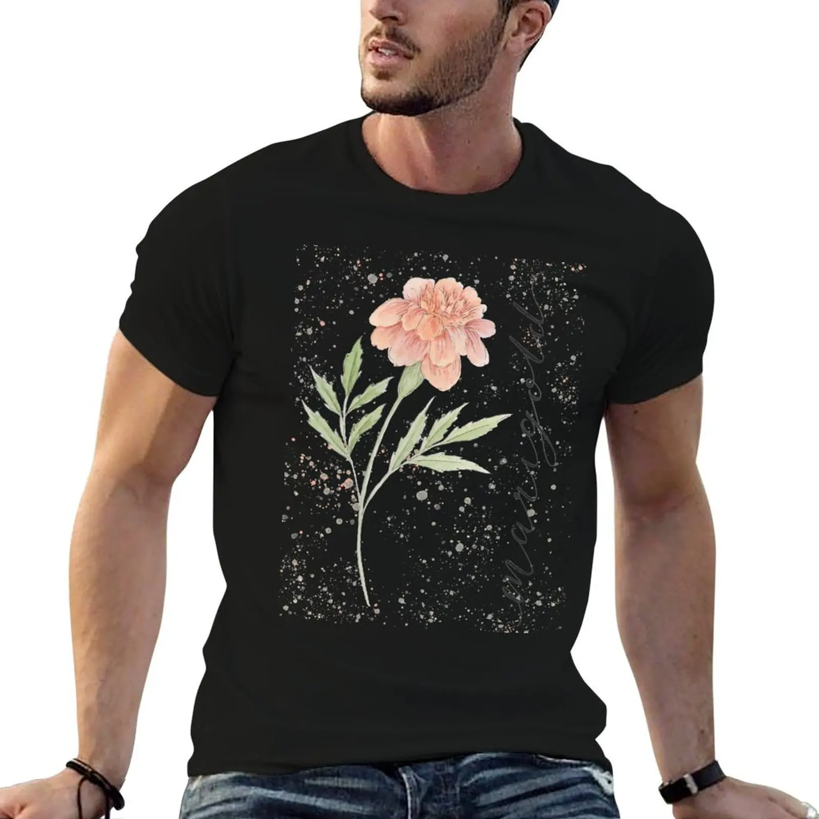 

Marigold T-Shirt cotton t shirt pack t shirts for man graphic tees T-Shirt