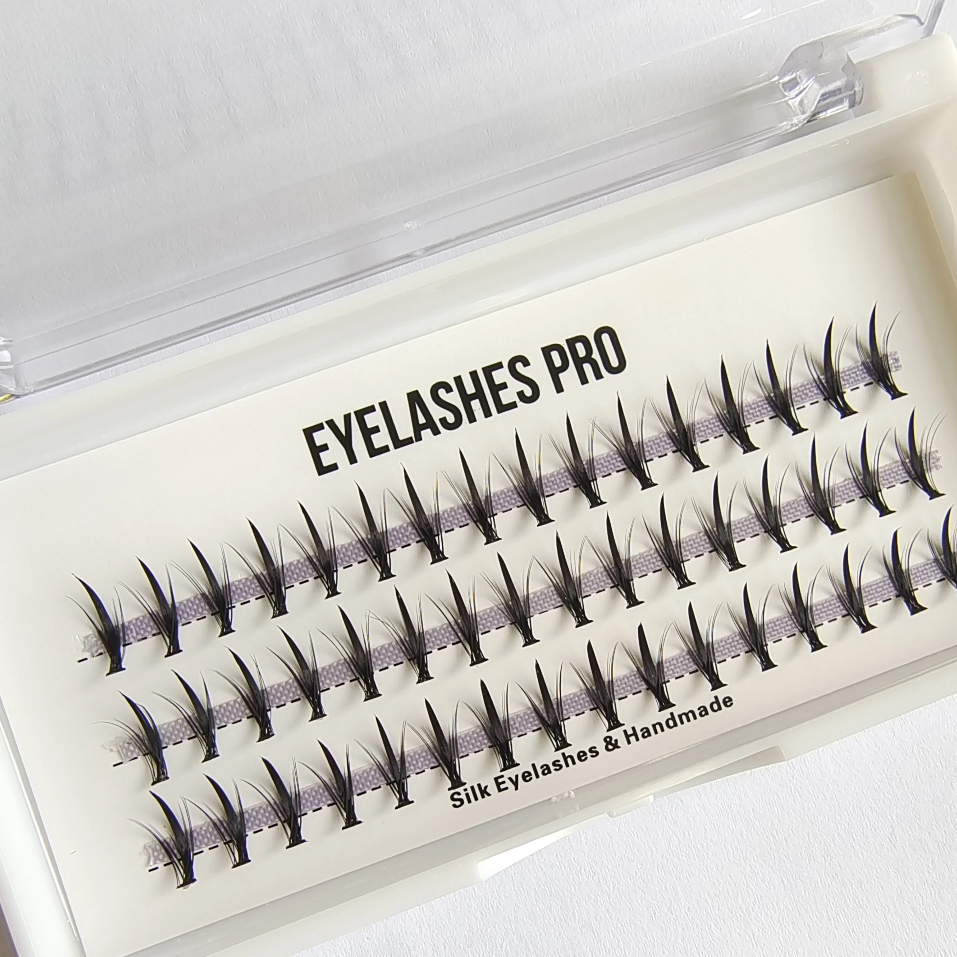 MU002 DIY Hand Made Eyelash Extension Segmented Flase Lashes Dramatic Lash Bundles Soft Ribbon Strip Eyelashes Makeup Lashes NEW