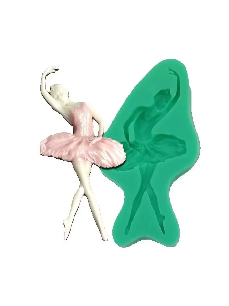 Ballerina Girl Silicone Mold Cake Decorating Tools Dancer Fondant Molds Cupcake Dessert Candy Kitchen Dance Baking Epoxy Mould