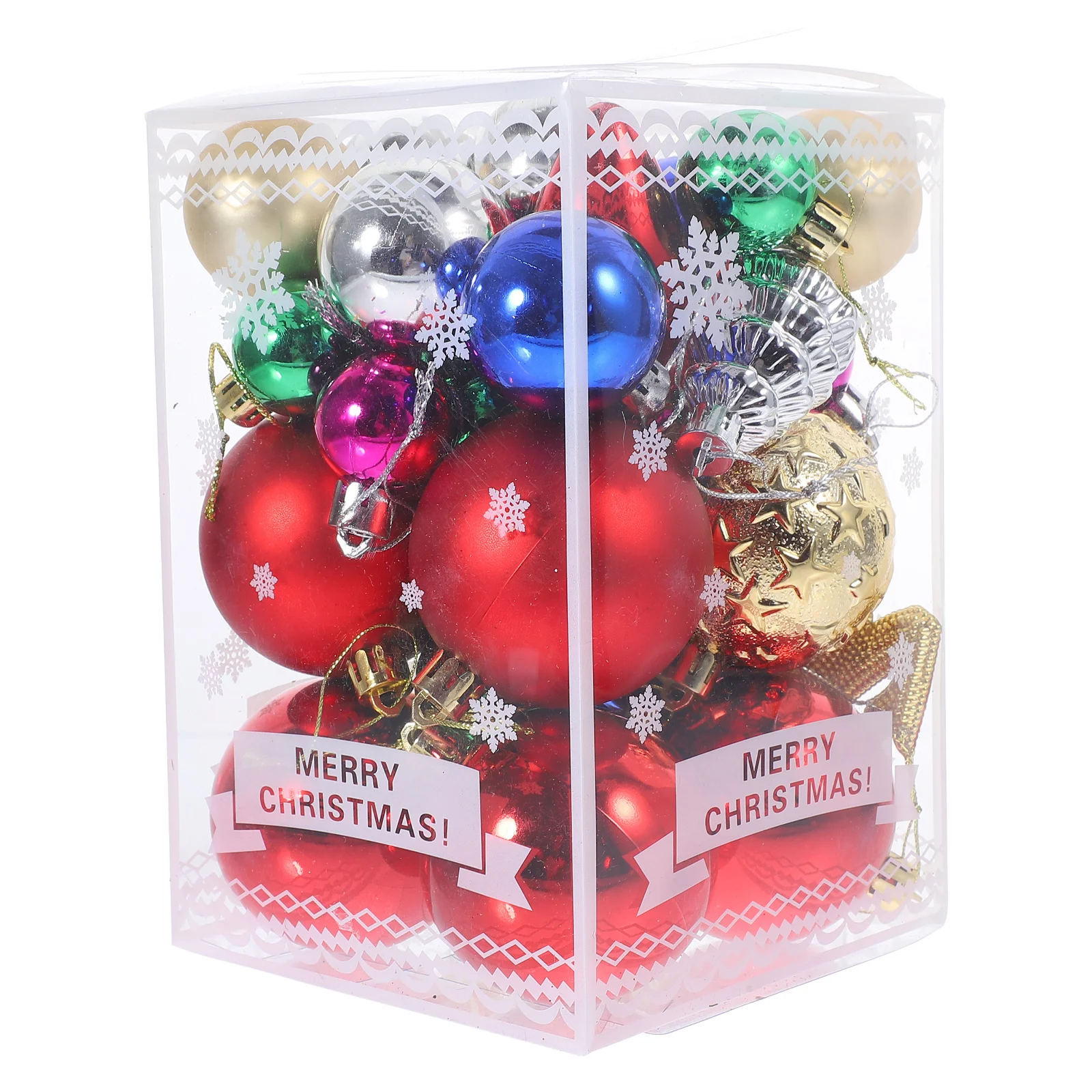 

30Pcs Christmas Tree Hanging Ornaments Decorative Ball Set Xmas Holiday Party Decorations for Door Window Wall Fireplace Use