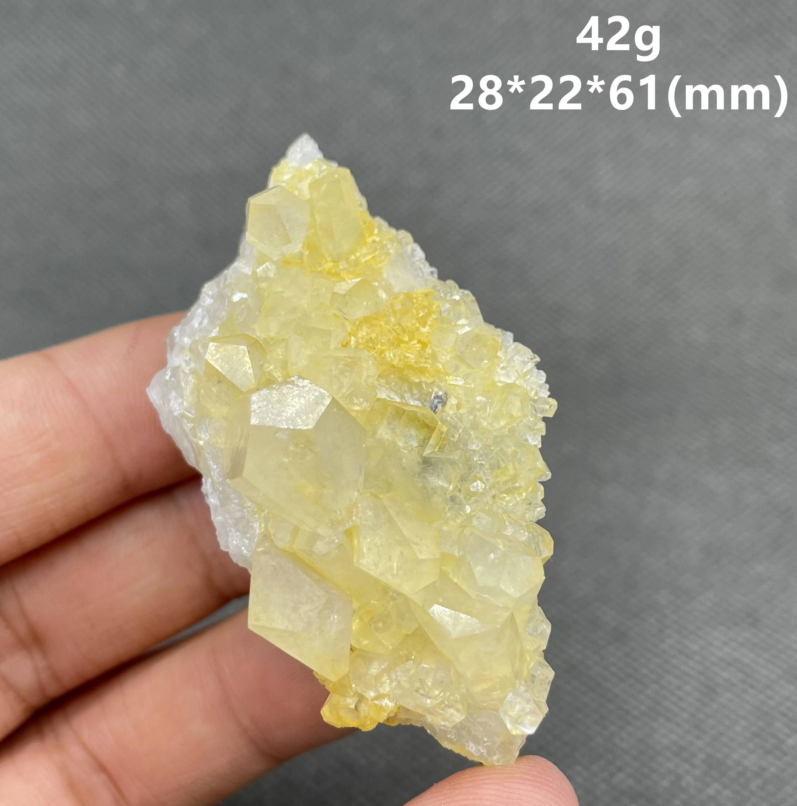 Natural Hexahedral column calcite mineral specimen + healing quartz crystals and stones rock gemstone - view 4
