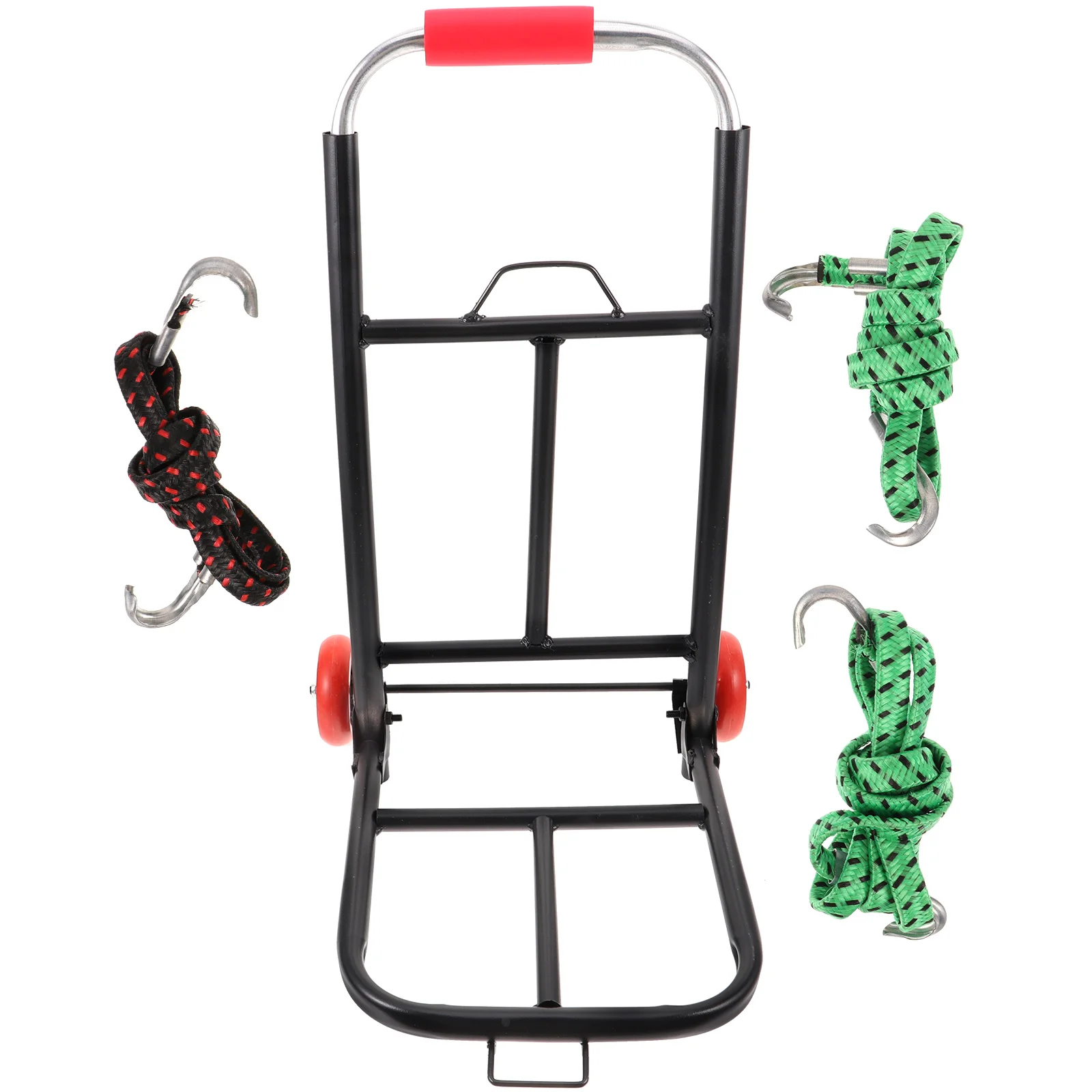 

Foldable Shopping Cart Heavy Duty Iron Two-Wheeled Trolley For Luggage Moving Grocery Transport Portable Handcart Folding