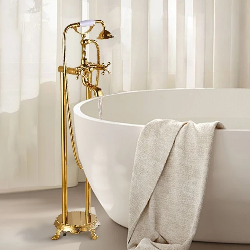 

Thick Brass Bathtub Faucet Scratch Resistant Wear-resistant Easy Convenient Operate Shower Set Durable Bathroom Fixture