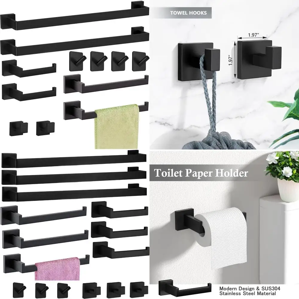 

12sets Toptowel Bath Tower bar-24inch Black