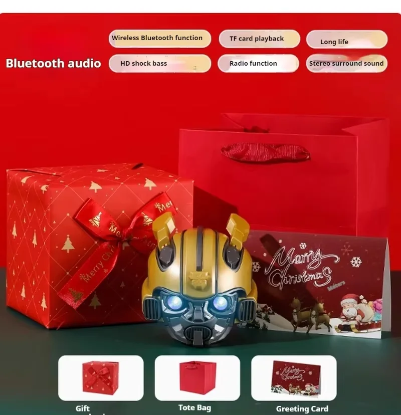 Bumblebee Bluetooth Speaker With Ultra Long Battery Life Handmade Gift Box Christmas Practical Atmosphere Boys Birthday Gifts