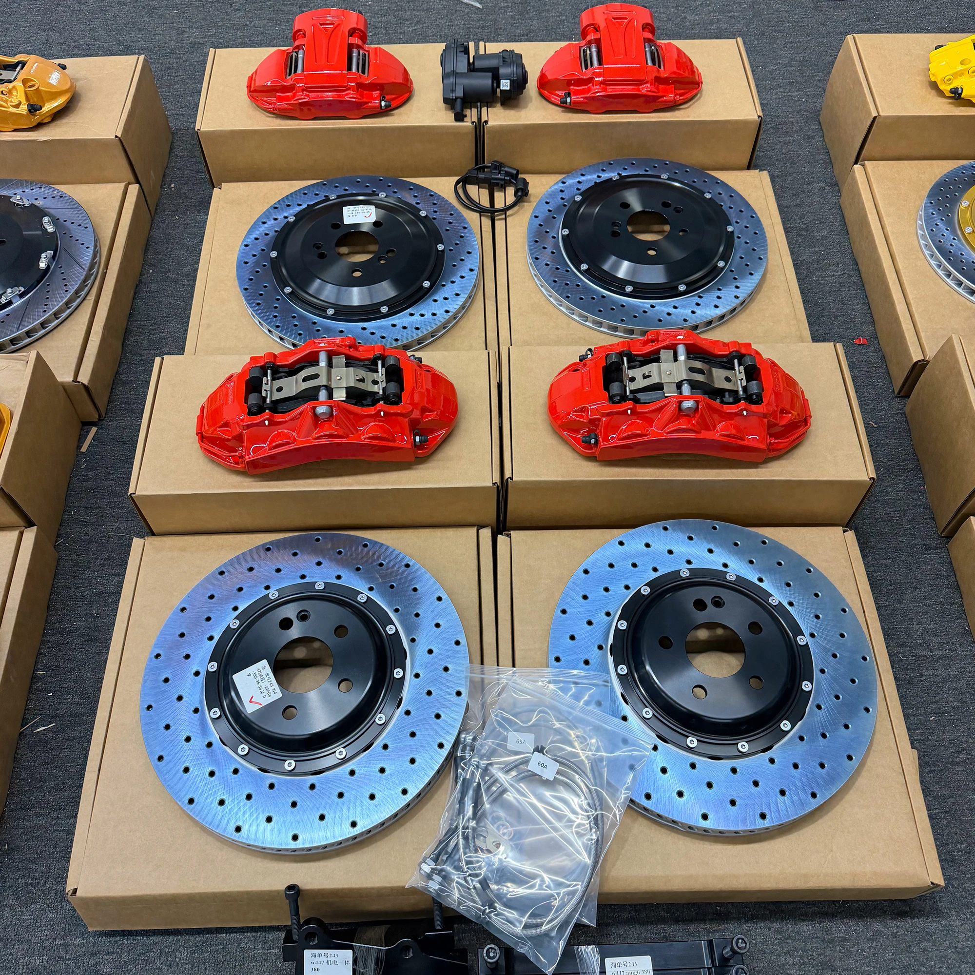 Factory Custom 6 Pot EPB4 4 Pot Handbrake Brake Caliper Kit Tuning Brake System Sedan Auto Car Sale Now