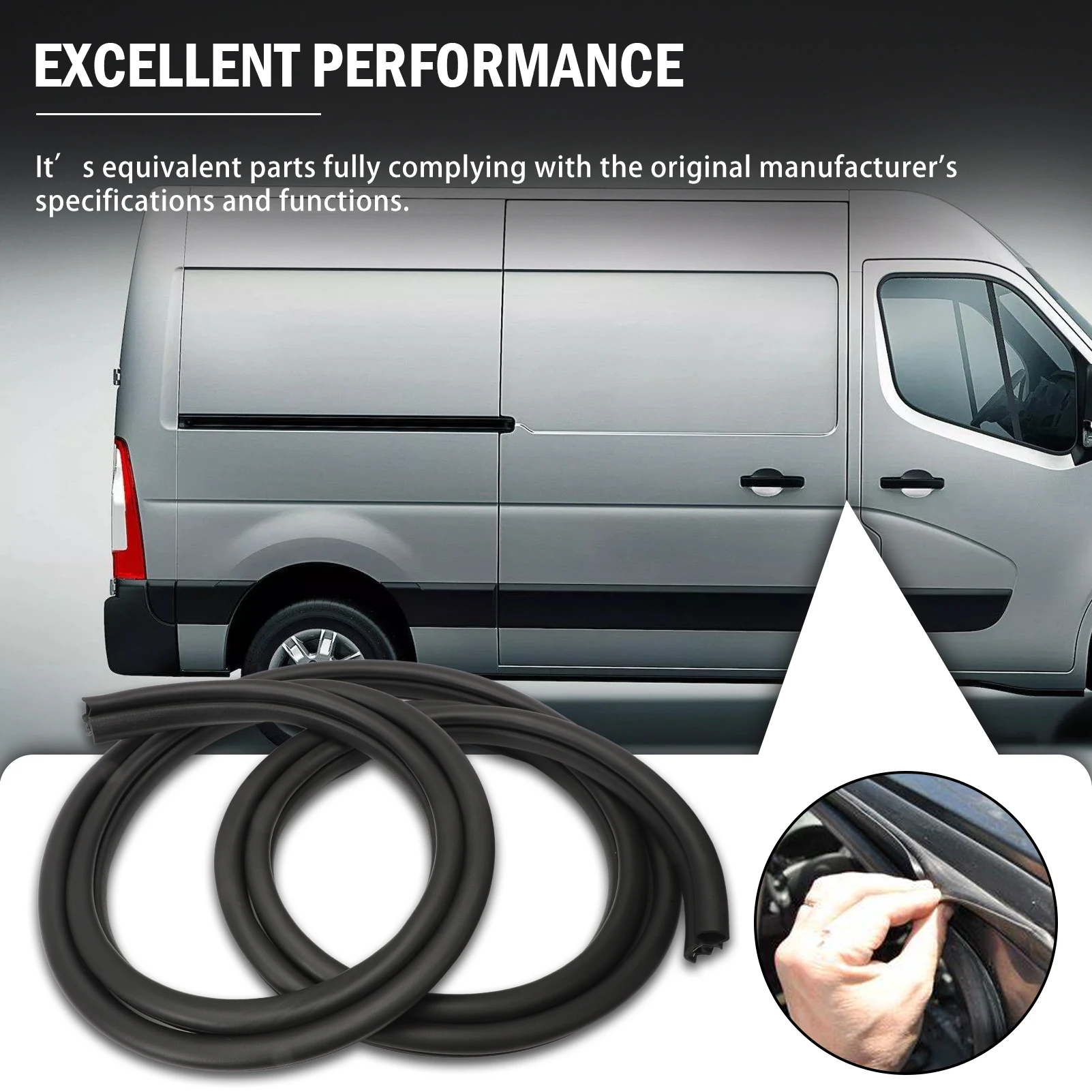Sliding Door Seal for MASTER MOVANO B NV400 X62 (2010-2020) 8200677001 808328755R 808328454R Edge Protection