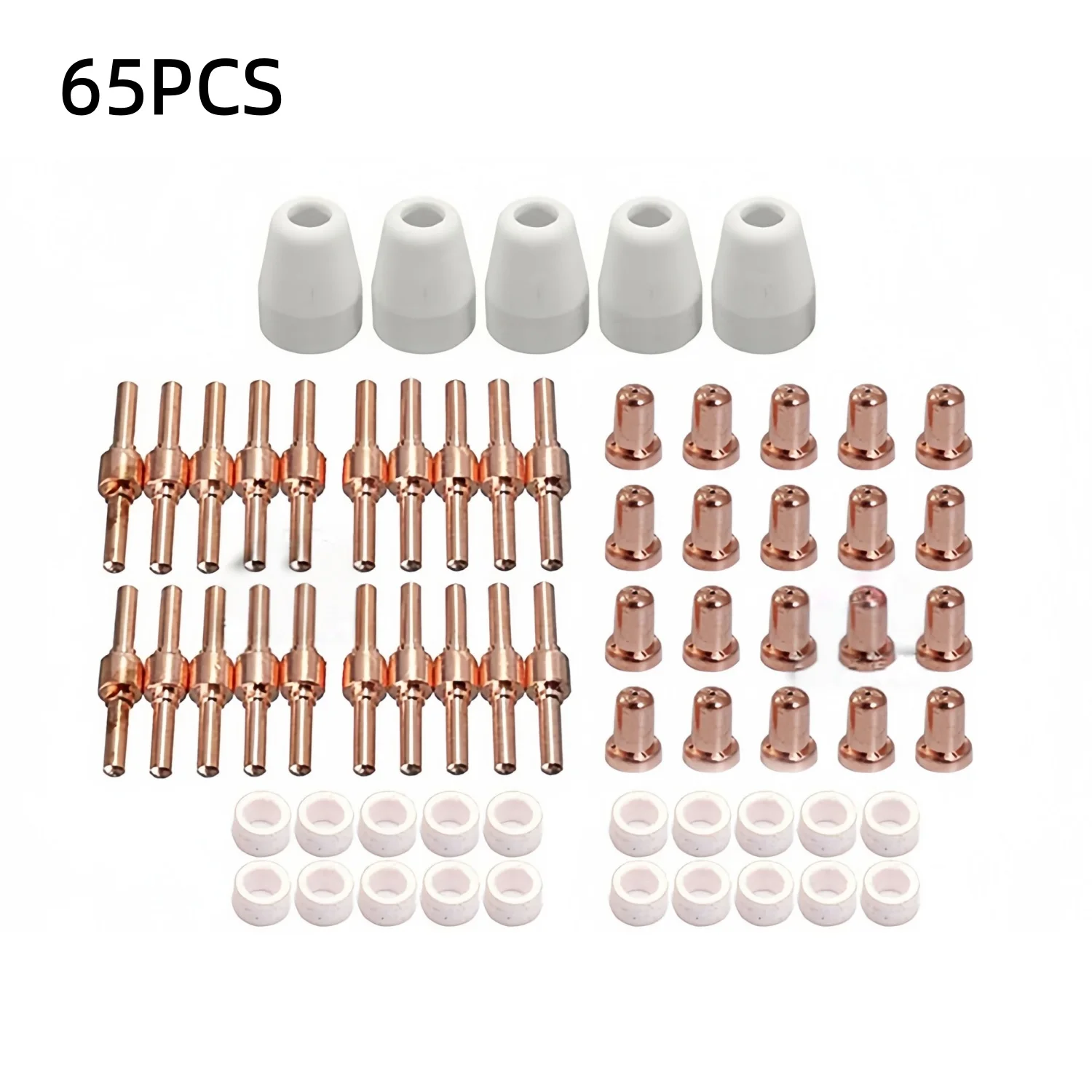 

65PCS/Set Ceramic + Metal Plasma Cutting Cutter Consumables Extended TIP Nozzle Electrode For PT31 LG40 Torch CUT--40 50