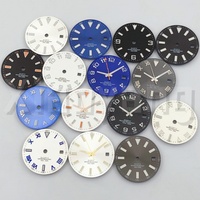 515 Quarzt Movement Watch Parts 29mm Sunburst DJ Style Watch Dial And Hands Set C3 Green Luminous Fit Ronda 515 Quarzt Movements