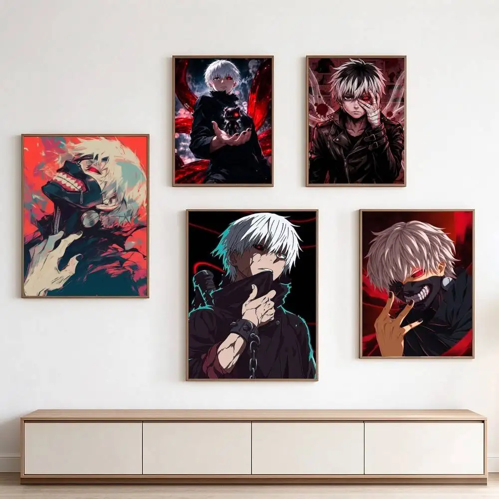 Tokyo Ghoul K-Ken Kaneki Anime  Poster High Quality Dorm Living Room Aesthetic Wall Decoration Painting Stickers Gift