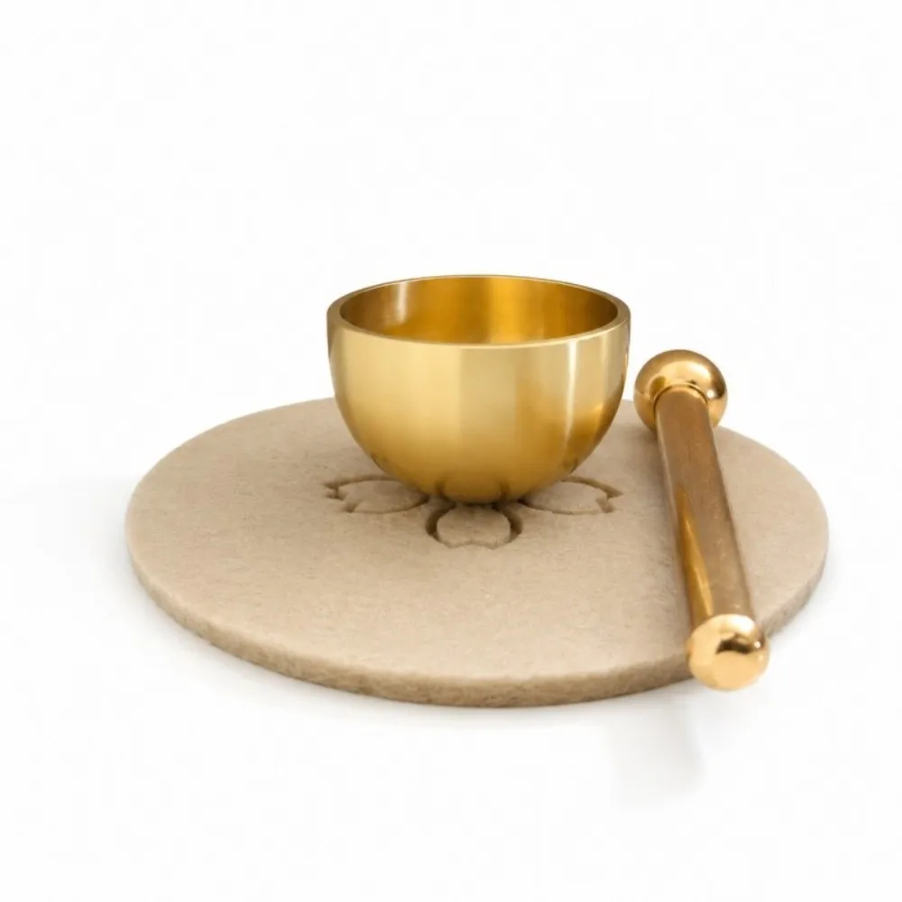 New Mini Singing Bowl Set Handmade with Mallet and Ball Meditation Sound Bowl Relaxing Sound Brass Copper Chant Bowl for Sound