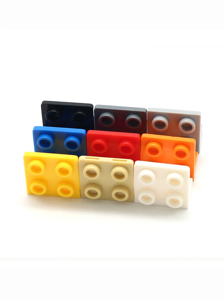 Plaque de Base MOC 99207, support 1x2-2x2, blocs de construction inversés, bricolage, figurines compatibles, présentoir, assembler des jouets en briques, 50 pièces